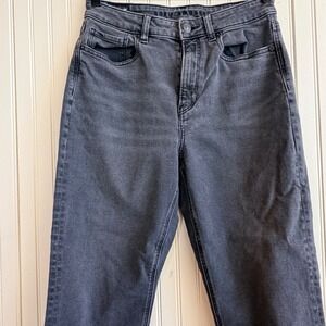 American Eagle Real Good High Waisted Mom Jeans Faded Black Women's Size 6 Short